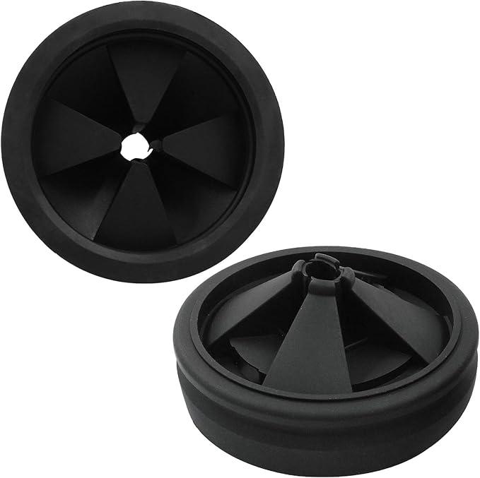 3 3/8" Garbage Disposal Splash Guard, 2Pcs Quiet Garbage Disposal Rubber Drain Insert, Garbage Disposal Parts, Removable Sink Baffles QCB-AM Compatible with Insinkerator Garbage Disposal Parts