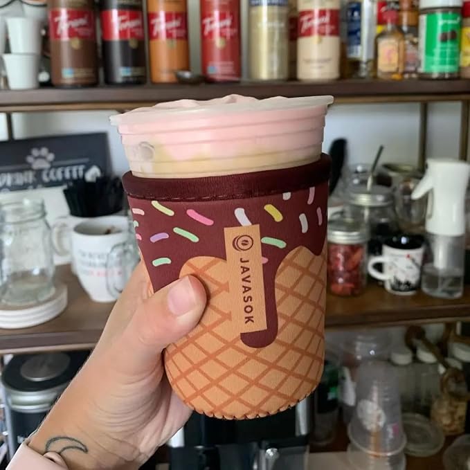 Sok It JavaSok Iced Coffee & Cold Soda Insulated Neoprene Cup Sleeve (I Scream You Scream, Large: 30-32oz)