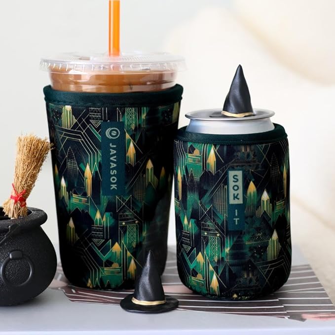 Sok It JavaSok Iced Coffee & Cold Soda Insulated Neoprene Cup Sleeve (City Limits, Large: 30-32oz)