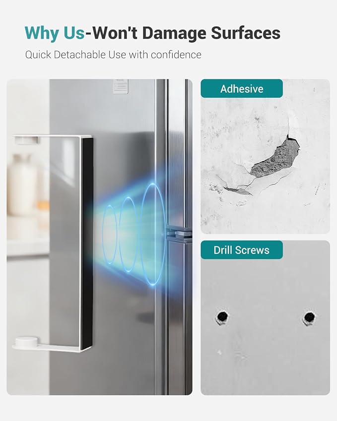 PAROTO Magnetic Paper Towel Holder for Fridge, White Paper Towel Holder for Kitchen, Strong Magnet for Refrigerator, RV, Garage, BBQ, No Drilling, Kitchen & Bathroom Organizers and Storage