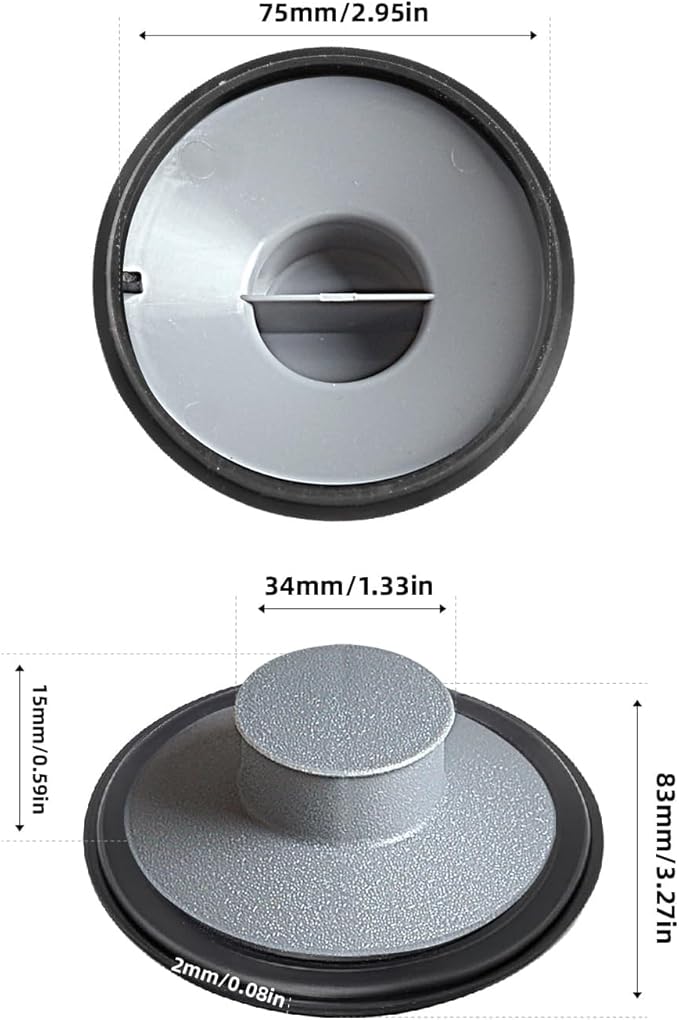 RQYEKDO Kitchen Sink Stopper, Stainless Steel 3-1/2 inch Universal Sink Plug Cover for Garbage Disposal Flange Drain,Fit for InSinkErator, Moen,Waste Maid, and More（Gray