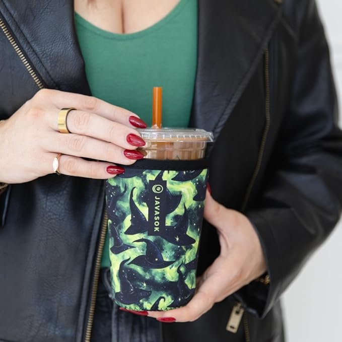 Sok It JavaSok Iced Coffee & Cold Soda Insulated Neoprene Cup Sleeve (Born to Fly, Small: 16-20oz)