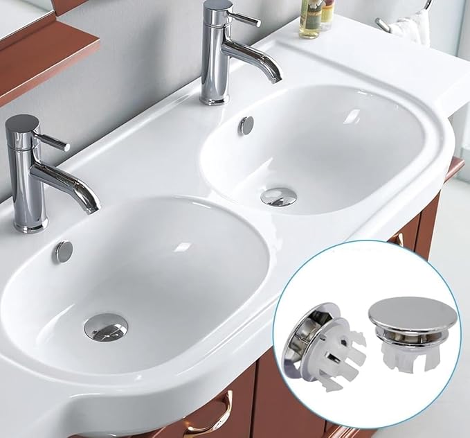 Sink Overflow Cap 4 Pcs Bathroom Sink Overflow Cover,Applicable Aperture 22-24mm