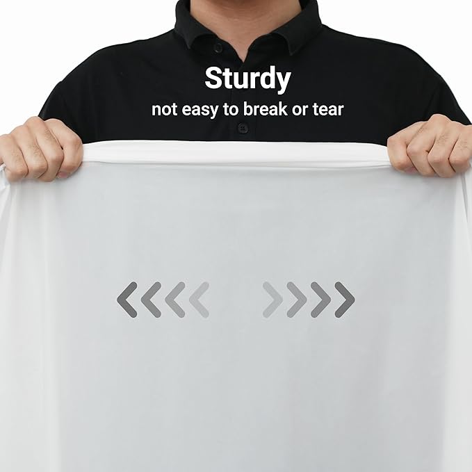 Auros Premium Plastic Tablecloths 10 Pack, 54 x 108 Inch Rectangle Disposable Table Covers for 8FT Tables, Thick & Durable, Waterproof & Spill-Proof, Easy Cleanup for Parties, Wedding, Pure White
