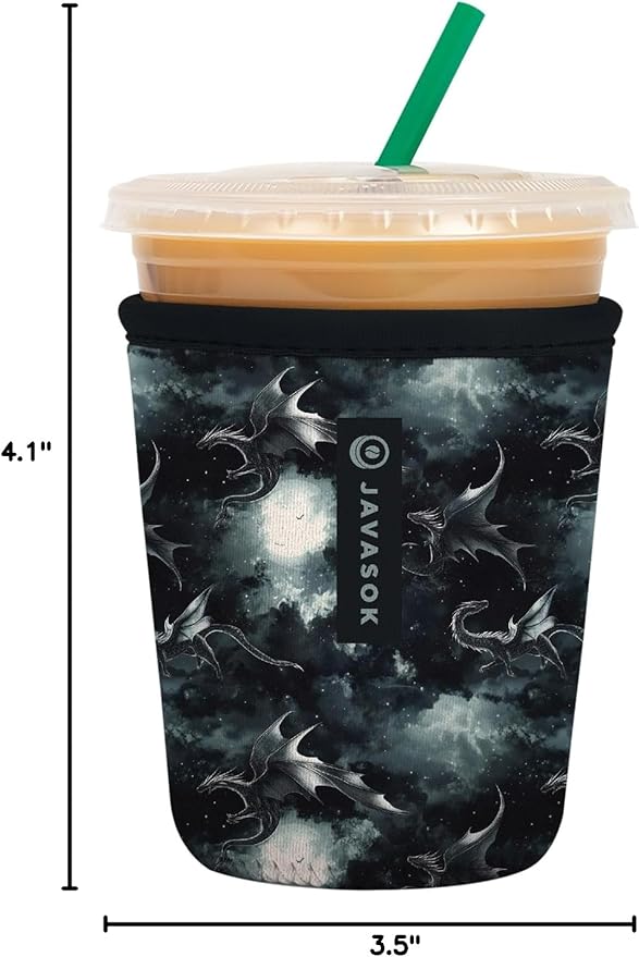 Sok It JavaSok Iced Coffee & Cold Soda Insulated Neoprene Cup Sleeve (Dragon Lore, Small: 16-20oz)