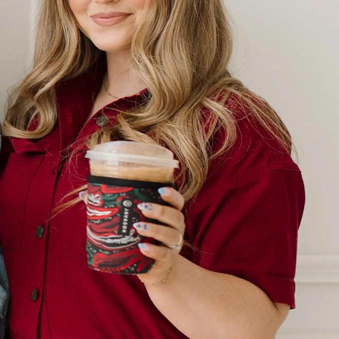 Sok It JavaSok Iced Coffee & Cold Soda Insulated Neoprene Cup Sleeve (Hot Stuff, Small: 16-20oz)