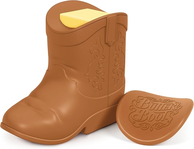 Genuine Fred BUTTER BOOT Butter Spreader for Corn and Veggies, Cowboy Boot Butter Applicator, Kitchen Gadget for Grilling, Picnics, and Cookouts, Dishwasher Safe