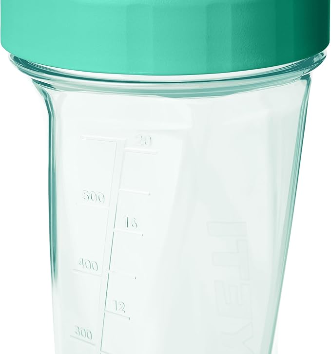 YETI Yonder Helimix Vortex Blender Shaker Bottle Holds up to 27oz | No Blending Ball or Whisk | USA Made | Portable Pre Workout Whey Protein Drink Shaker Cup | Dishwasher Safe, Seafoam