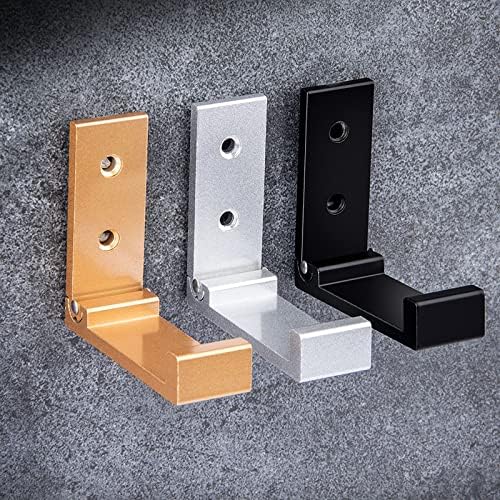 Colester Direct Folding Wall Hooks in Black, Silver, or Gold (5, Black)