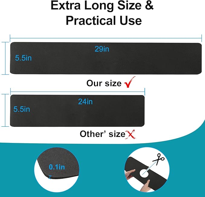 Customizable Faucet Mat for Kitchen Sink: 29"L x 5.5"W Quick Drying Kitchen Sink Mat & Bathroom Counter Protector - Cut to Fit with 2 or 3 Hole Faucet Design - Extra Long Absorbent Splash Guard