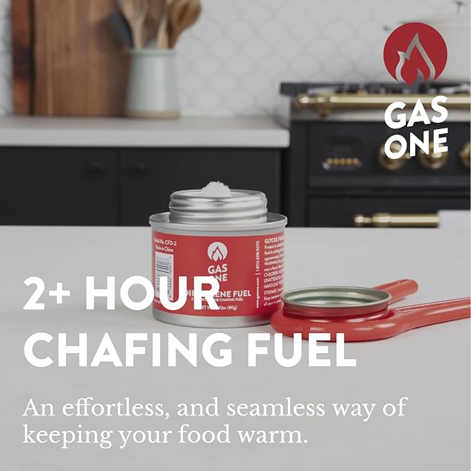 GasOne 2+ Hour Chafing Fuel, Metal Can (Pack of 12)