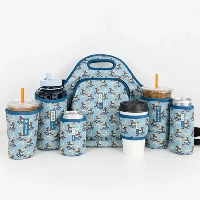 Sok It JavaSok Iced Coffee & Cold Soda Insulated Neoprene Cup Sleeve (Witching Hour, Small: 16-20oz)