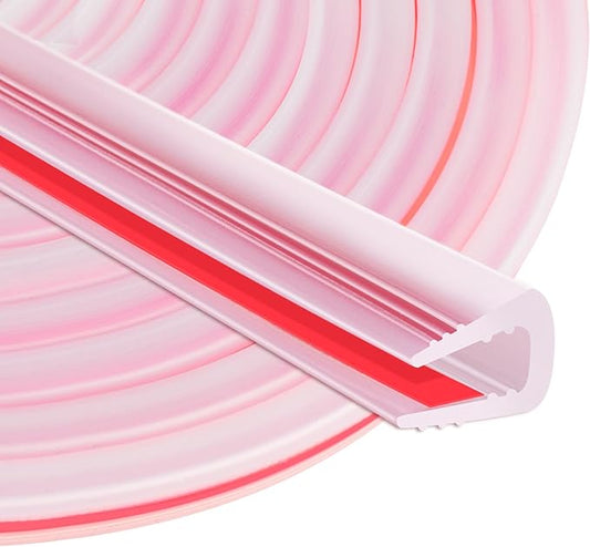ToLanbbt Rubber Edge Trim U Channel, 3/16" Self Adhesive Sheet Metal Edge Guard Protector, EPDM Seal Strip for Car Doors, Steel Plates, Glass, Hatches, Table Corners, Fit 3/16"(4.8mm), 20Ft, Clear