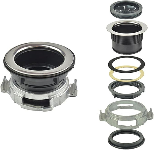Garbage Disposal Mount Sink Flange Kit and Stopper for Waste King, Garbage Disposal Drain Assembly Kit, Rubber Flange and Drain Lock Nut for Waste King, Whirlaway Parts (114mm) Model : 1030