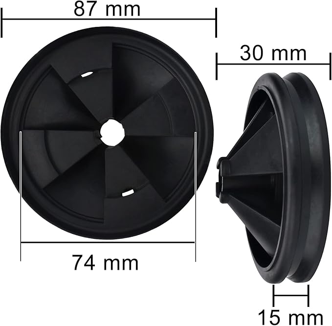 2 Pack Garbage Disposal Splash Guards 3 3/8" Sink Baffle QCB-AM Replacement Compatible with InSinkErator Evolution Series Garbage Disposal Stopper Sink Splash Guard