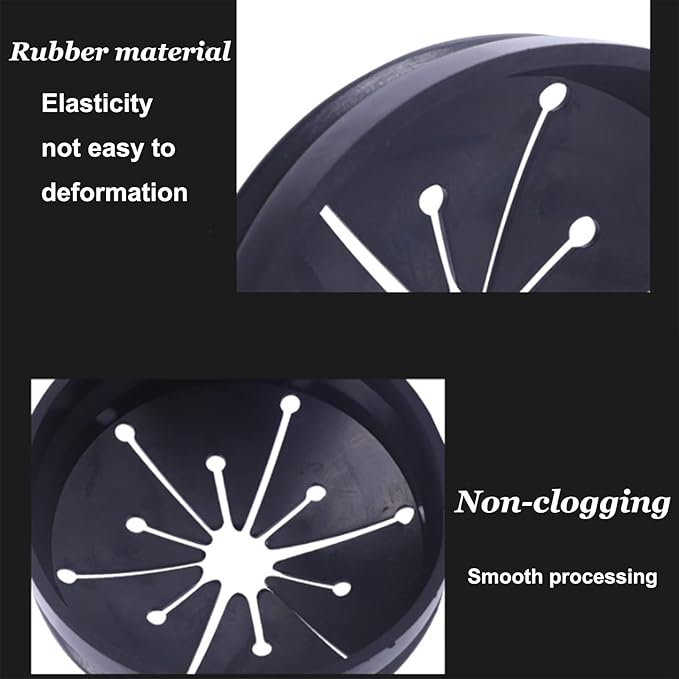 Garbage Disposal Splash Guards Collar Sink Baffle, 3-1/8 Inch Kitchen Sink Drain Splash Guard, Multi-Function Kitchen Drain Plugs for GE, Whirlaway, Sinkmaster and Waste King (Black)