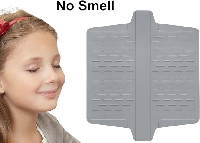 Sink Saddle, Kitchen Sink Mat, Divider Protector Mat, No Odor, Super Soft, No Stains, 12.83'' x 11.1''