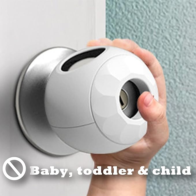 1 Pack Childproof Door Knob Covers Babyproof Child Door Locks Door Handle Baby Proofing Door Safety for Kids