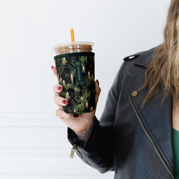 Sok It JavaSok Iced Coffee & Cold Soda Insulated Neoprene Cup Sleeve (City Limits, Large: 30-32oz)
