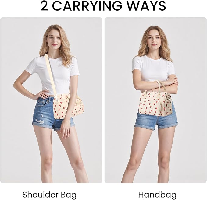 MAMONA Lunch Bag for Women Men Large Capacity Reusable Lunch Box Corduroy Insulated Cooler Tote Bags for Office Picnic