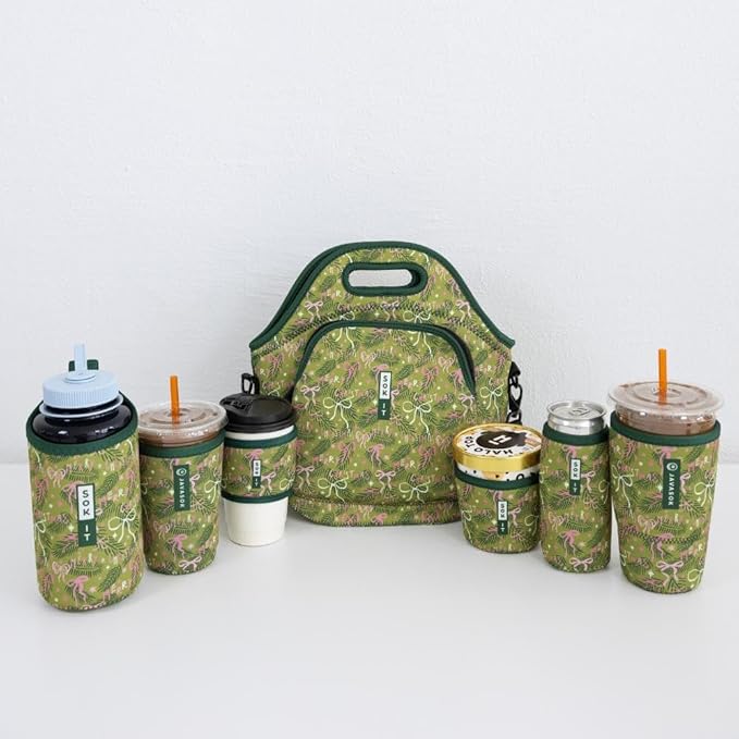 Sok It JavaSok Iced Coffee & Cold Soda Insulated Neoprene Cup Sleeve (Tied with Cheer, Large: 30-32oz)
