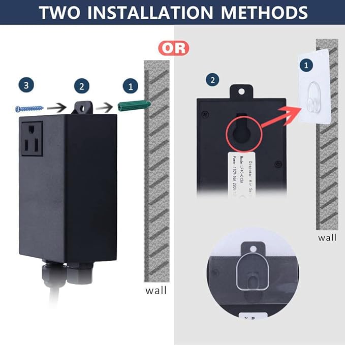 Garbage Disposal Air Switch Kit Single Outlet Sink Top Waste Disposal Long Stainless Steel Black On/Off Air Button Food and Waste Disposals Part by Etoolcity