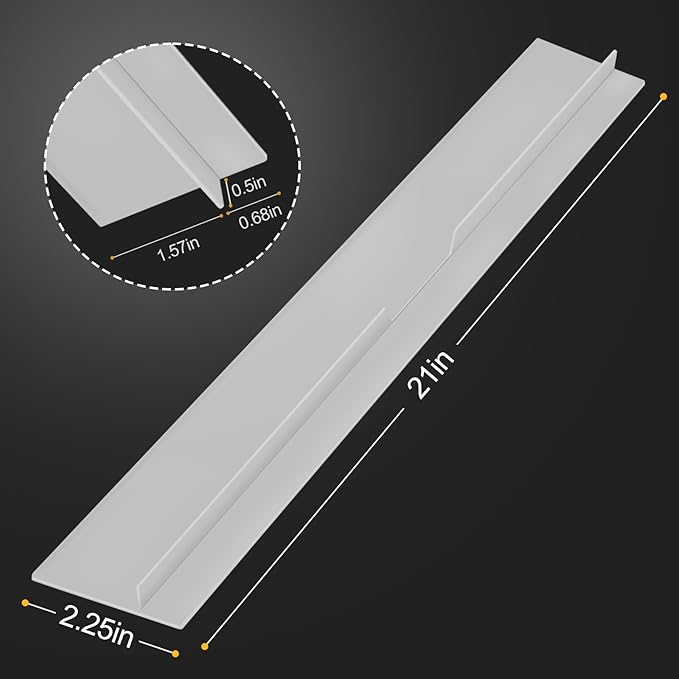 Stove Gap Covers Kitchen Counter Gap Covers with Heat Resistant Wide & Long Gap Filler Used for Protect Gap Filler Sealing Spills in Kitchen Counter, Stovetops, 2 Pack, Semi-clear, 21 Inch