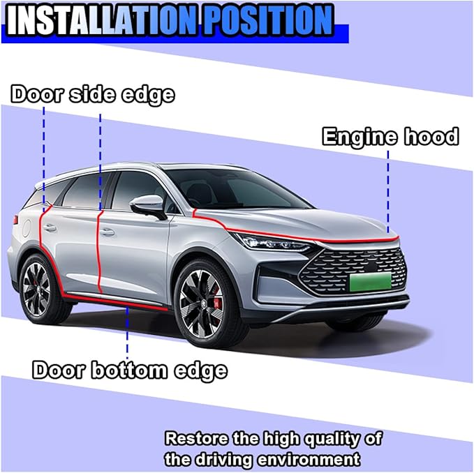 16Ft (5M) Car Door Edge Protector, Anti-Collision Car Door Entry Guard Protective Strip, No Glue Automotive Trim Doors Edge Guard (White)