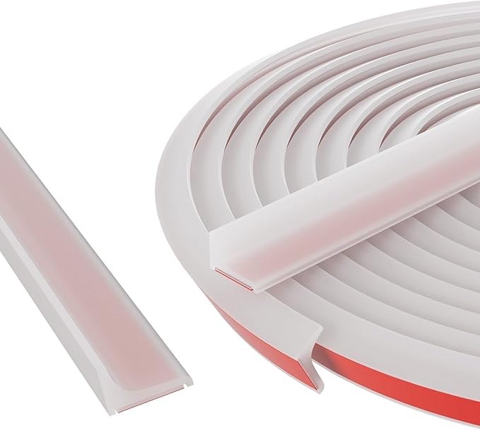 Shower Threshold Water Dam - Walk in Shower Water Guard, Shower Door Bottom Seal Water Barrier, Kitchen Bathroom Sink Splash Guard (39inch)