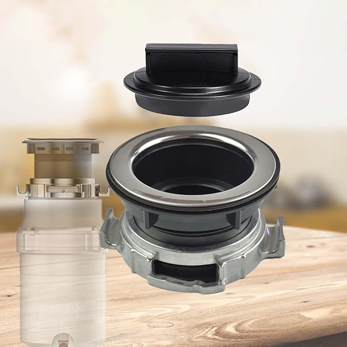 8Pcs/Set Garbage Disposal Sink Flange Kit and Stopper for Waste King, Garbage Disposal Drain Assembly Kit, Rubber Flange and Drain Lock Nut for Waste King, Whirlaway Garbage Disposal Parts (110mm)
