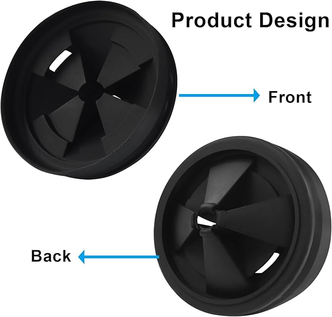 Murtenze 2 Pack Garbage Disposal Splash Guard, EPDM Rubber Sink Baffle Quiet Cover Replacement, 3 3/8" Drain Insert for Waste King