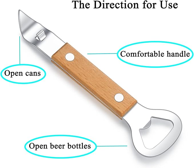 HANCELANT Can Punch Bottle Opener, Manual Stainless Steel Can Opener 3 Pack