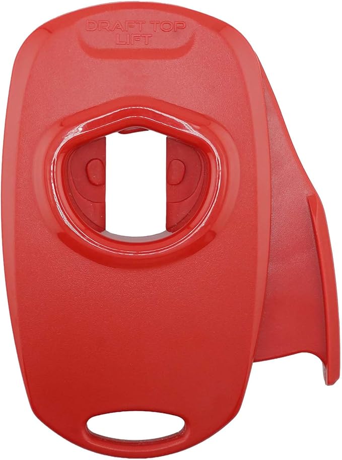 Draft Top Lift Universal Topless Can Opener - Smooth Edge Aluminum Can Lid Remover For Beer, Cocktails, & Soda - Ideal For Tailgating & Garnishes, As Seen On Shark Tank, Made In The USA, Red