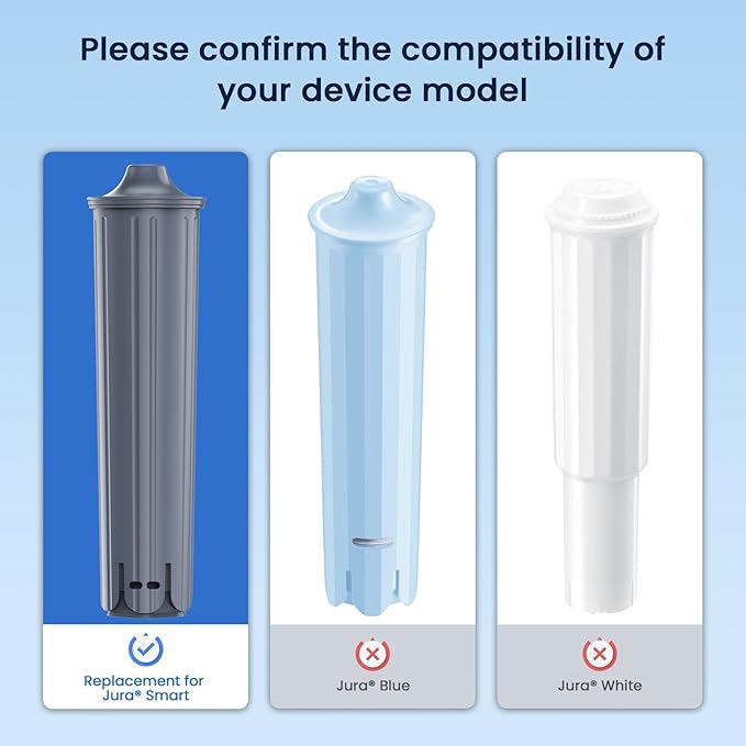 GLACIER FRESH Water Filter Compatible with Jura 71794 Claris Smart+ Filter Cartridge, Fits E6, E8, Z8, Z6, J6, ENA8 Coffee Machines, NSF/42 Certified, 2 Pack