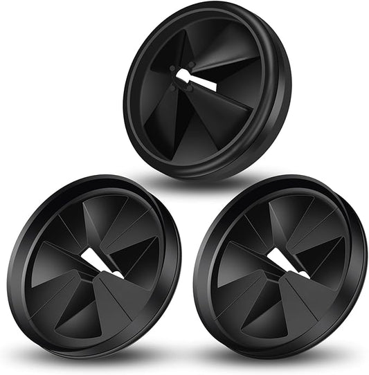 3 Pack Garbage Disposal Splash Guard - Sink Baffle 3 3/8" QCB-AM for InSinkErator Evolution Series, Removable Garbage Disposal Rubber Drain Insert Quiet Collar Drain Plugs Garbage Disposer Accessories