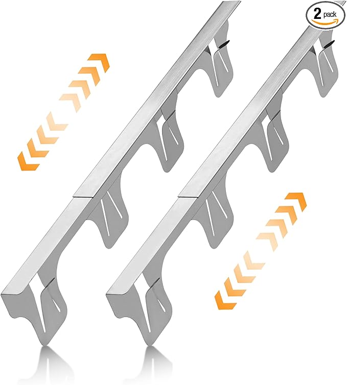 Stove Gap Filler, Stove Gap Covers Stainless Steel, Adjustable 13.8-27.5 in(2 Pack), Heat Resistant, Gas Stove Side Gap Protector, Silver