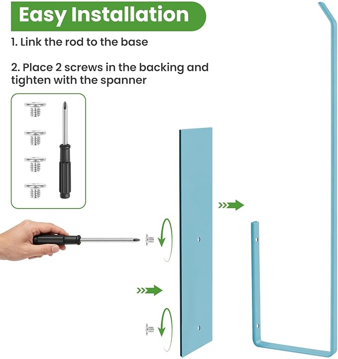 Paper Towel Holder Magnetic, Magnetic Paper Towel Holder for Fridge, Toilet Paper Roll Holder Magnet Towel Rack Wall Mount Shelf Bar for Towels Rolls Bathroom RV Dorm Kitchen Wall Decor, Blue