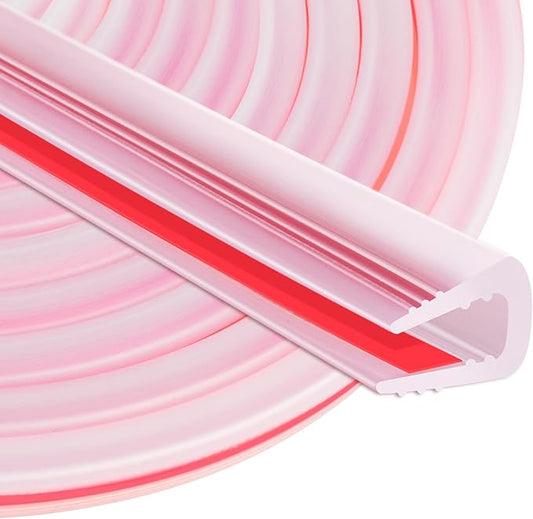 ToLanbbt Rubber Edge Trim U Channel, 1/4" Self Adhesive Sheet Metal Edge Guard Protector, EPDM Seal Strip for Car Doors, Steel Plates, Glass, Hatches, Table Corners, Fit 1/4"(6.4mm), 10Ft, Clear