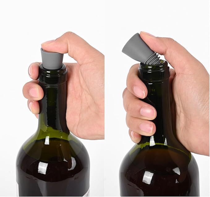 Wine Stoppers set of 3, Wine Bottle Stopper Corks with Grip Top for Keeping Wine Champagne Fresh, Fashionable and Durable Wine Corks