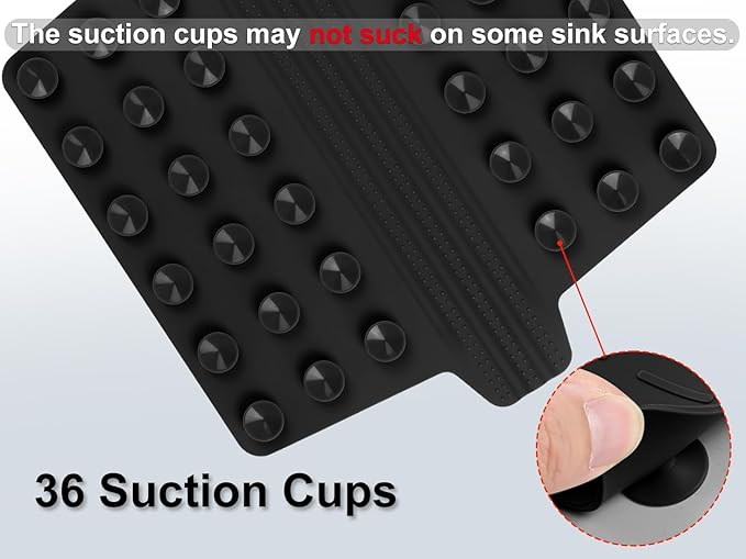 Sink Saddle, Kitchen Sink Mat, Divider Protector Mat, No Odor, Super Soft, No Stains, 12.83'' x 11.1''