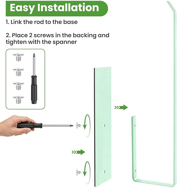 Paper Towel Holder, Magnetic Paper Towel Holder for Fridge, Toilet Paper Roll Holder Magnet Towel Rack Wall Mount Fridge Organizer for Paper Towels Rolls Bathroom Pantry RV Kitchen Storage Green