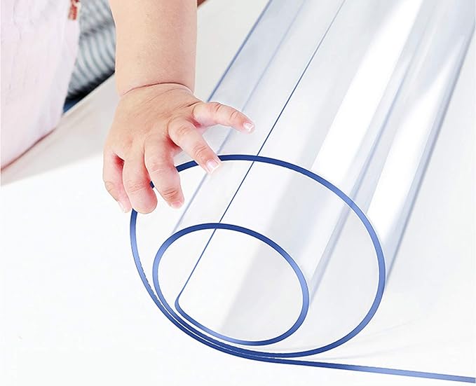 Clear Plastic Protector Wood Furniture Table Topper Protective Cover Dining Conference Countertop Thick PVC Tablecloth Vinyl Mat Tabletop Protection Pad Wipeable Water Resistant Table Cloths 42x108"