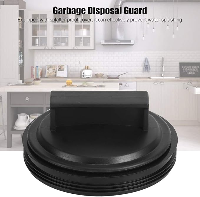 Universal 3-inch Garbage Disposal Splash Guard and Kitchen Sink Stopper - Rubber Food Waste Disposer for Erator and Waste King Whirlaway