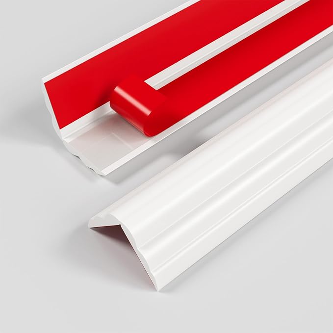 Wall Corner Protector & Edge Guard，Peel and Stick Wall Trim Moulding Inside & Outside Corner Molding Trim Caulk Strip, Self Adhesive Trim for Wall Edge,Ceiling,Countertop, 2.36” W x40’ L, White