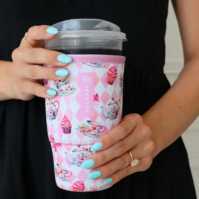 Sok It JavaSok Iced Coffee & Cold Soda Insulated Neoprene Cup Sleeve (Wonderfully Sweet, Small: 16-20oz)