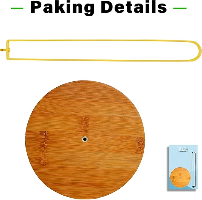 TONLEA Wooden Paper Towel Holder Countertop, Kitchen-Towel-Holder FreeStanding with Non-Slip Base for Bathroom