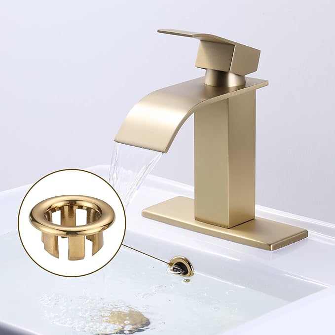 Sink Overflow Ring Brushed Gold: ARCORA 2 Pack Bathroom Kitchen Sink Basin Trim Overflow Cover Hole Insert Cap