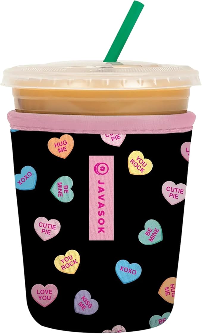 Sok It JavaSok Iced Coffee & Cold Soda Insulated Neoprene Cup Sleeve (Sweet Notes, Small: 16-20oz)