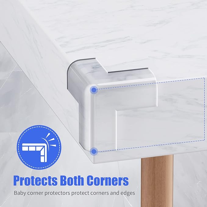 18 Pack Corner Protectors Baby Proof Corners and Edges Protector, Extra Large Clear Table Corner Protectors for Baby Safety Guards Bumpers Cover Sharp Furniture