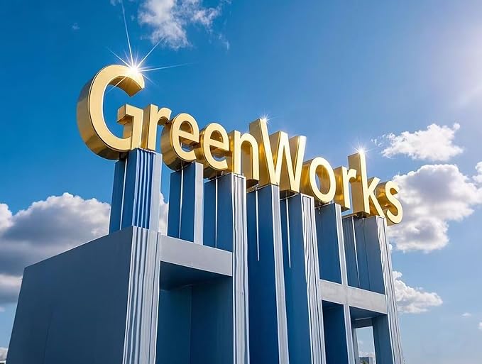 GreenWorks 100 Count 10 Inch Large Square Compostable plates, Biodegradable Bagasse and Bamboo Fiber Plates